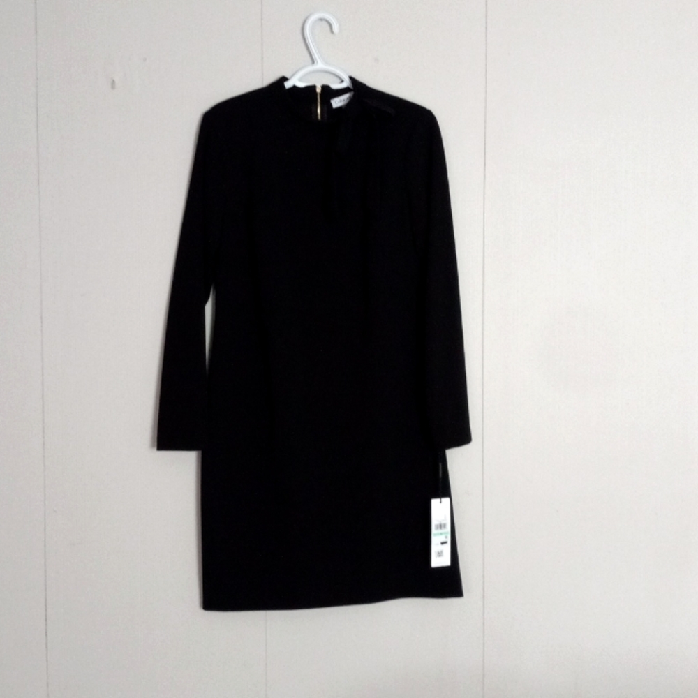 COPY - Calvin klein black sheath dress with necktie